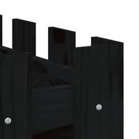 Plantenbak verhoogd hekontwerp 150x30x30 cm grenenhout zwart - thumbnail