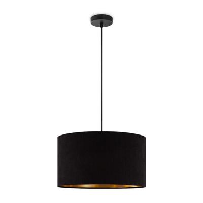 Scandinavische stijl Hanglamp - Corduroy Lampenkap - Cilinder - Black - ø40 x 126 cm - E27 Fitting - Geschikt voor Woonkamers en slaapkamers - Inclusief 1 meter kabel
