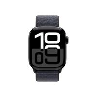 Apple Watch Series 10 (GPS + Cellular 42 mm) Smartwatch - Kast van gitzwart aluminium - Inkt geweven sportbandje. Conditie bijhouden, Ecg-app, always on Retina-display, CO₂-neutraal - thumbnail