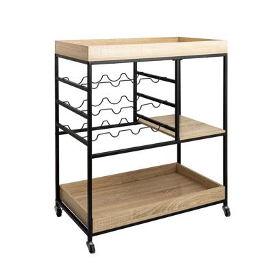 Serveringsvagn Vinthera Moa Flessenrek Zwart Metaal 75 x 40 x 91,5 cm