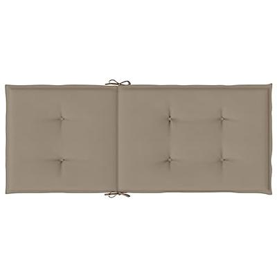 VidaXL Tuinstoelkussens 4 st hoge rug120x50x3 cm stof taupe