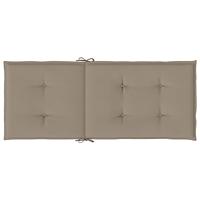 VidaXL Tuinstoelkussens 4 st hoge rug120x50x3 cm stof taupe - thumbnail