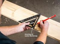 Sola rafter metrische winkelhaak 18cm zwart - 56160101 - thumbnail