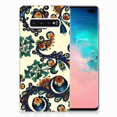 Siliconen Hoesje Samsung Galaxy S10 Plus Barok Flower Siliconen Hoesje Samsung Galaxy S10 Plus Barok Flower