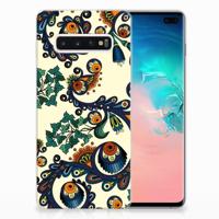 Siliconen Hoesje Samsung Galaxy S10 Plus Barok Flower - thumbnail