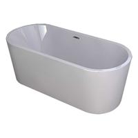 Wiesbaden Libero vrijstaand ligbad 178 x 80 cm acryl glans wit met waste wit glans 21.3650 - thumbnail