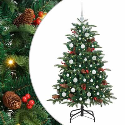 VidaXL Kunstkerstboom groen 150 cm pvc en metaal en plastic