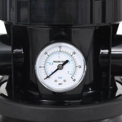 VidaXL Zwembadzandfilter met voorfilter zwart VidaXL Zwembadzandfilter met voorfilter zwart