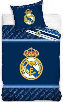 Voetbal Real Madrid Dekbedovertrek - Eenpersoons - 140 x 200 cm - Blauw
