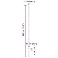 VidaXL Afrasteringspaal 22 pcs grijs 200 cm staal - thumbnail