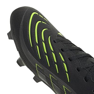 adidas Predator Club Gras / Kunstgras Voetbalschoenen (MG) Zwart Donkergrijs Neongeel - thumbnail