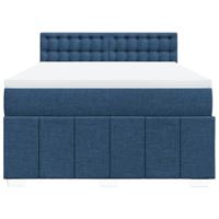 Boxspring met matras stof blauw 160x200 cm - thumbnail