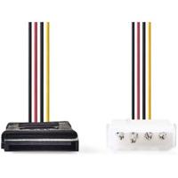 Nedis Interne Voedingskabel | Molex Male | SATA 15-Pins Female | Verguld | 0.15 m | Rond | PVC | Multicolour | Doos - CCGB73500VA015 - thumbnail