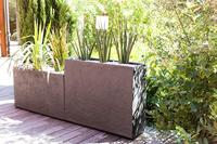 EDA Volcania Loft L wandplantenbak - 46 liter - Binnen/buiten - Steenlook - 78,5 x 29,5 x 60 cm - Antracietgrijs - thumbnail
