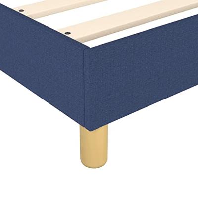 Bedframe zonder matras 90x200 cm stof blauw