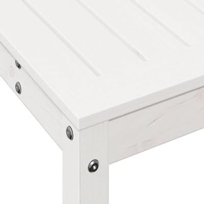 VidaXL Oppottafel met schap 82,5x35x75 cm massief grenenhout wit