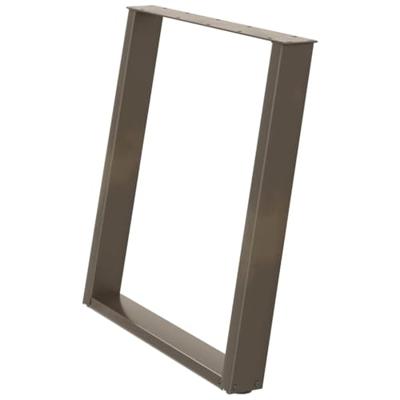 Eettafelpoten 2 st U-vormig 70x(72-73) cm staal naturel