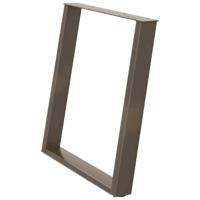 Eettafelpoten 2 st U-vormig 70x(72-73) cm staal naturel - thumbnail