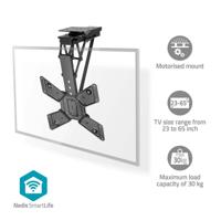 Gemotoriseerde TV-plafondbeugel | 23 - 65 " | Maximaal schermgewicht: 30 kg | Draaibaar | Kantelbaar | Minimale plafondafstand: 140 mm | Afstandbestuurbaar | Staal | Zwart - thumbnail