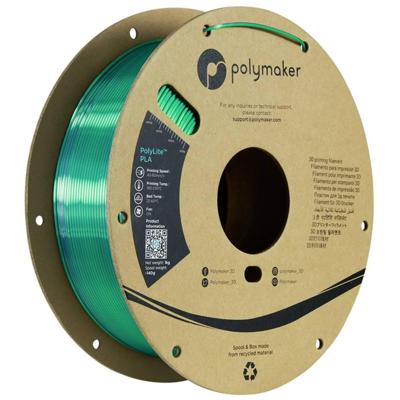 Polymaker PA03028 Dual Silk Filament PLA zijdeglans Meerkleurig, Zijdeglans 1.75 mm 1000 g Jadeite, Groen, Chroom PolyLite™ 1 stuk(s) Polymaker PA03028 Dual Silk Filament PLA zijdeglans Meerkleurig, Zijdeglans 1.75 mm 1000 g Jadeite, Groen, Chroom PolyLite™ 1 stuk(s)