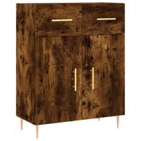Dressoir 69,5x34x90 cm bewerkt hout gerookt eikenkleurig - thumbnail