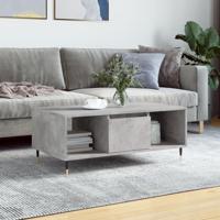Salontafel 90x50x36,5 cm bewerkt hout betongrijs - thumbnail