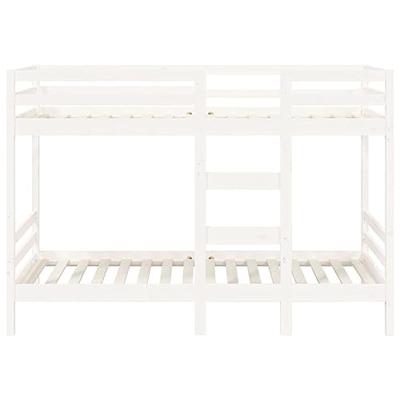 Stapelbed massief grenenhout wit 90x200 cm