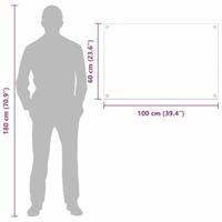 VidaXL Keuken achterwand 2 pcs wit 100 x 60 cm gehard glas - thumbnail