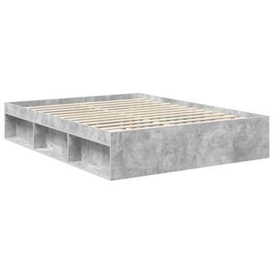 Bedframe Concerte Grijs 150 x 200 cm Massief grenenhout