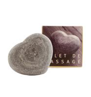 Aleppo Soap Co Massage hart leisteen zwart 1 Stuks - thumbnail