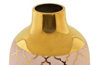 Vaas DKD Home Decor Porselein Roze Gouden Orientaals (15 x 15 x 41,5 cm) - thumbnail