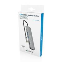 Hub USB Aisens ASUC-6P016-GR Grijs (1 Stuks) - thumbnail