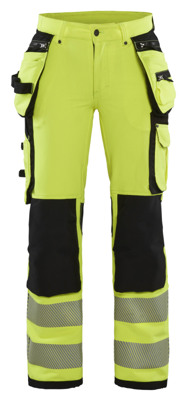 Blåkläder Dames High-Vis 4-weg stretch werkbroek 71971642 | High-Vis Geel/Zwart | Maat 38 - 7330509729595