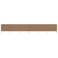 Windscherm 6-panelen 800x160 cm stof taupe - thumbnail