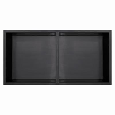 Inbouwnis Qisani Flow Dubbel Geborsteld Mat Zwart