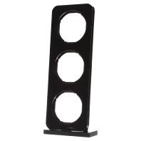 Berker R.1 Afdekraam 3-voudig Zwart 10132145 - thumbnail