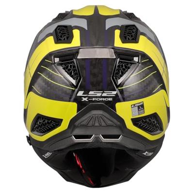 LS2 crosshelm "mx703 x-force galuo", ademend en hypoallergeen. helmet x-force galuo gray/neon yellow size xl
