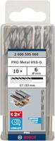 Bosch Accessoires Metaalboren HSS-G, Standard 6 x 57 x 93 mm 10st - 2608595066 - thumbnail