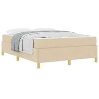 Boxspring bed met matras Crème en Wit 160 x 200 cm Stof - thumbnail