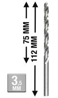 kwb 217035 HSS Spiraalboor 3.5 mm Gezamenlijke lengte 112 mm DIN 340 Cilinderschacht 1 stuk(s) - thumbnail