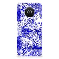 Silicone Back Case Nokia X10 | X20 Angel Skull Blauw - thumbnail
