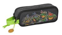 Pennenetui met 2 vakken Teenage Mutant Ninja Turtles Zwart Grijs 21 x 8 x 6 cm - thumbnail