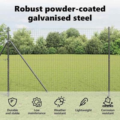 VidaXL Afrasteringspaal 13 pcs grijs staal