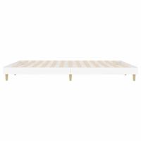 Bedframe massief hout wit 200x200 cm - thumbnail