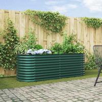 VidaXL Verhoogd bed groen 240 x 80 x 81 cm staal - thumbnail