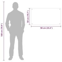 VidaXL Keuken achterwand doorzichtig 90 x 50 cm gehard glas - thumbnail