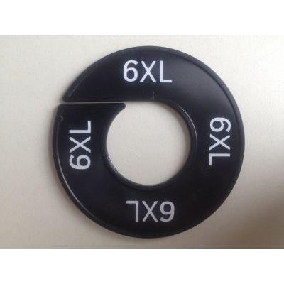 Maatring 9cm zwart/wit 6XL