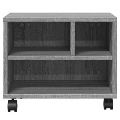 VidaXL Printerkastje met wielen 41x32x34,5 cm grijs sonoma eikenkleur