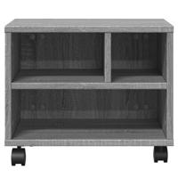 VidaXL Printerkastje met wielen 41x32x34,5 cm grijs sonoma eikenkleur - thumbnail