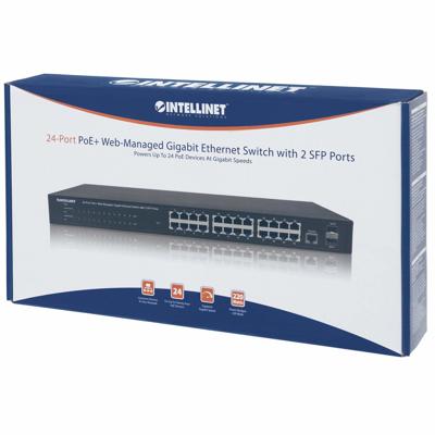 Intellinet 560559 Netwerk switch 24 + 2 poorten 1 GBit/s PoE-functie